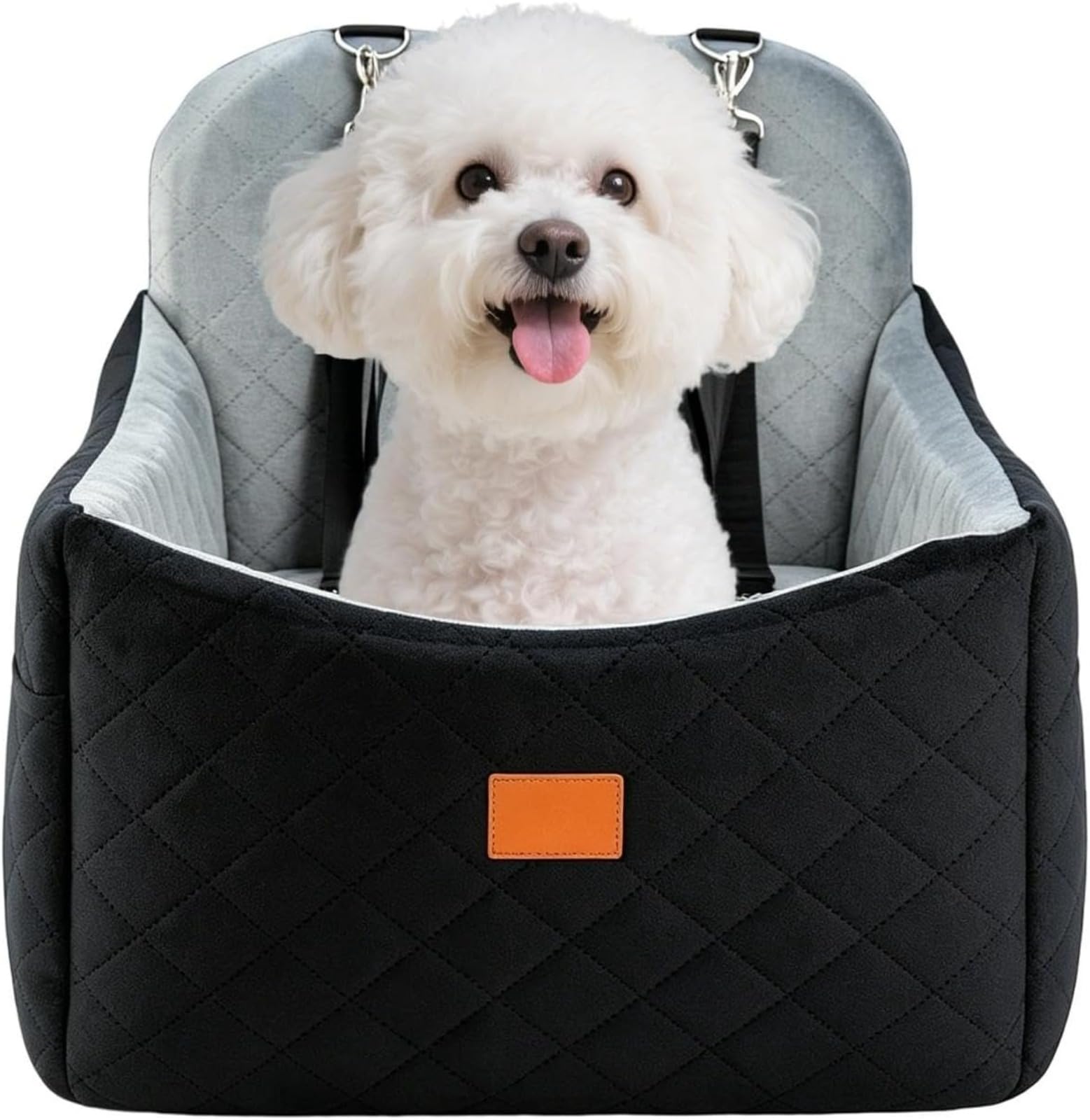 Cuscino per animali domestici in auto, seduta per cane anteriori per auto, cuscino fissabile per cani di piccole e medie taglie