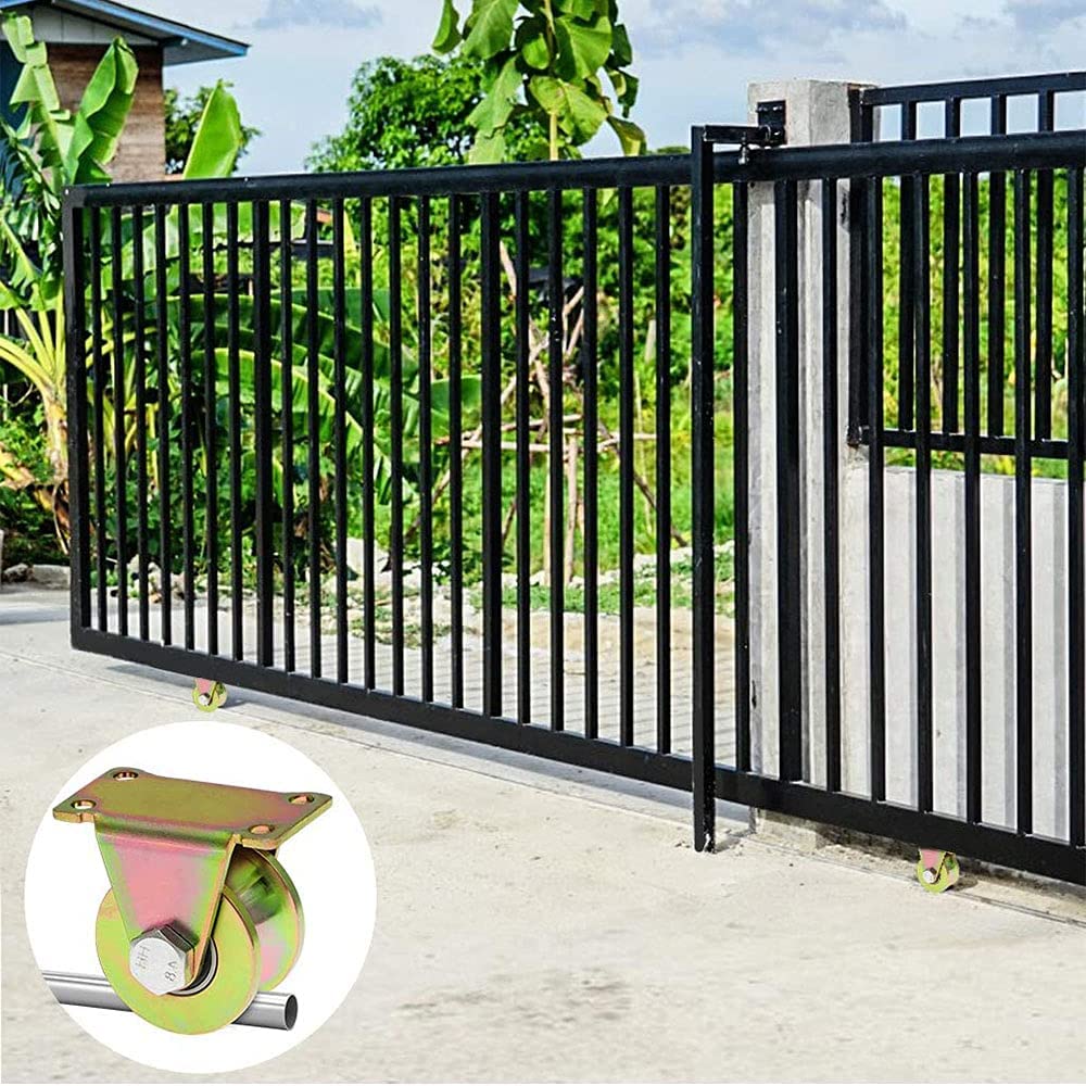 Buy Sliding Gate Roller, 2 Pieces of 2 Inch Groove Gate Wheel, Heavy