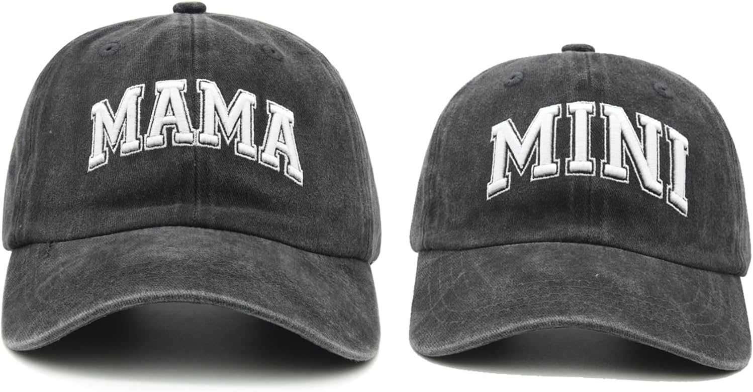 2PCS Mommy and Me Baseball Cap for Mom Girl, Mom Daughter Matching Gifts for Mother and Baby, Mama and Mini Hats