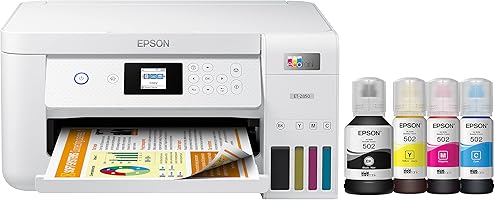 Epson EcoTank ET-2850 Wireless Color All-in-One Cartridge-Free Supertank Printer with Scan, Copy and Auto 2-Sided...