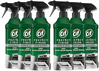 Perfect Finish 100% Tough Stain Removal Spray for Stainless Steel, Anti Limescale, Oven & Grill or Anti Mould Effective Degreaser for Kitchen and Outdoor, 435ml (Buy 6, Oven & Grill)