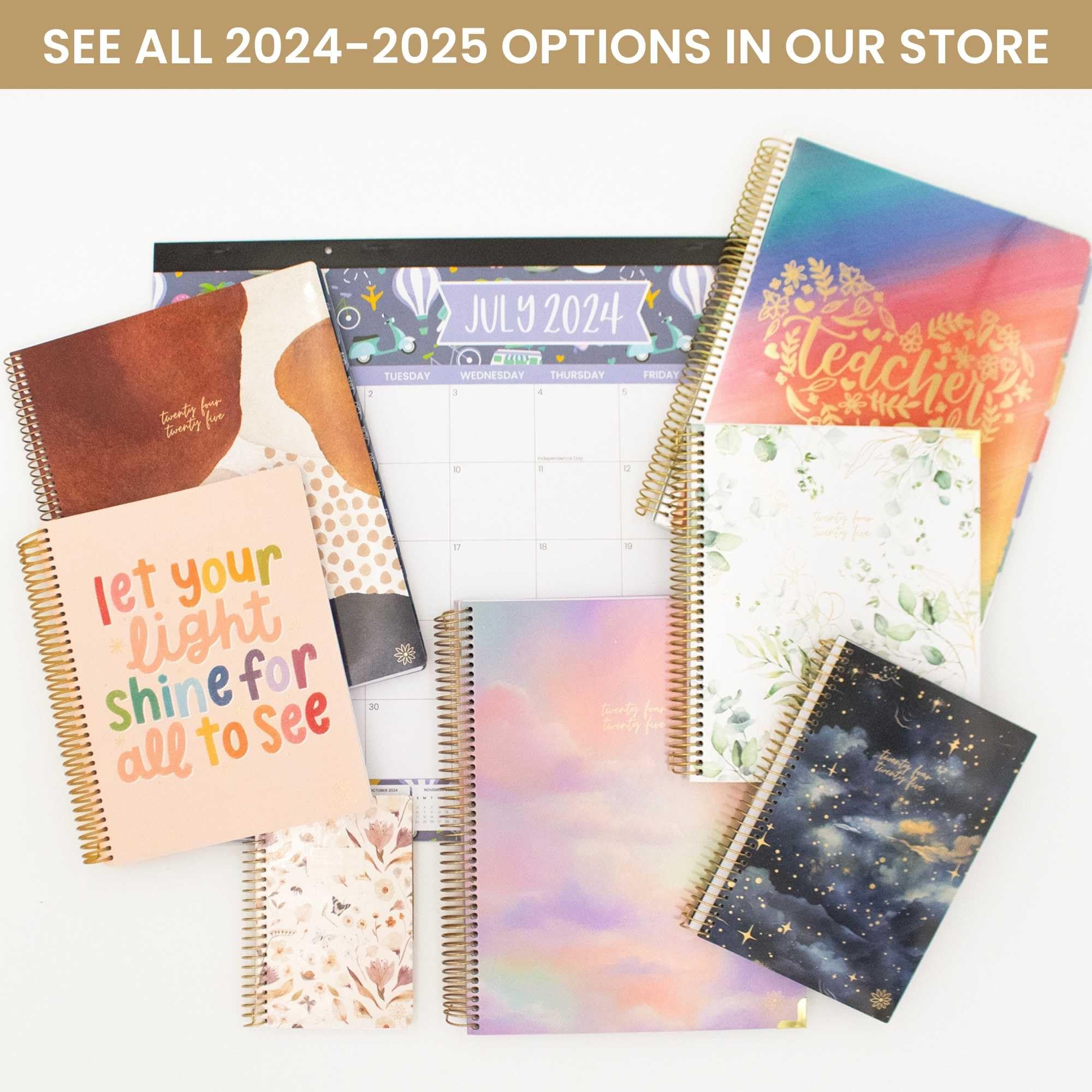 Hardcover bloom daily planners 2024-2025 (21,6 x 27,9 cm) Agenda accademica (luglio 2024 - luglio 2025), organizer per passioni/obiettivi, agenda mensile e settimanale ispiratrice – Butterfly Garden