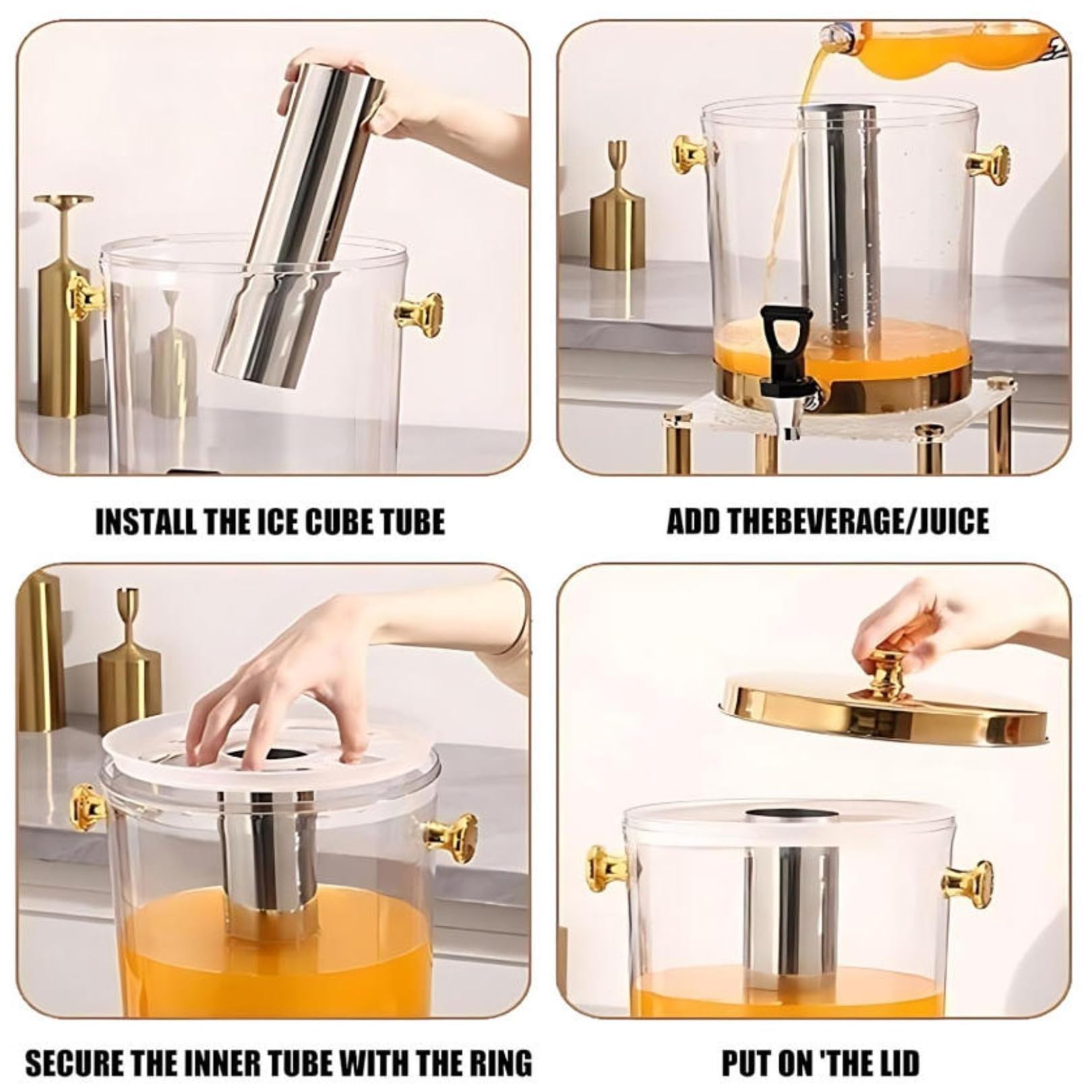 Dispensador de bebidas resistente con grifo, ideal para jugo, agua, limonada, perfecto para fiestas, bodas, hogares, gran capacidad para entretener a los invitados