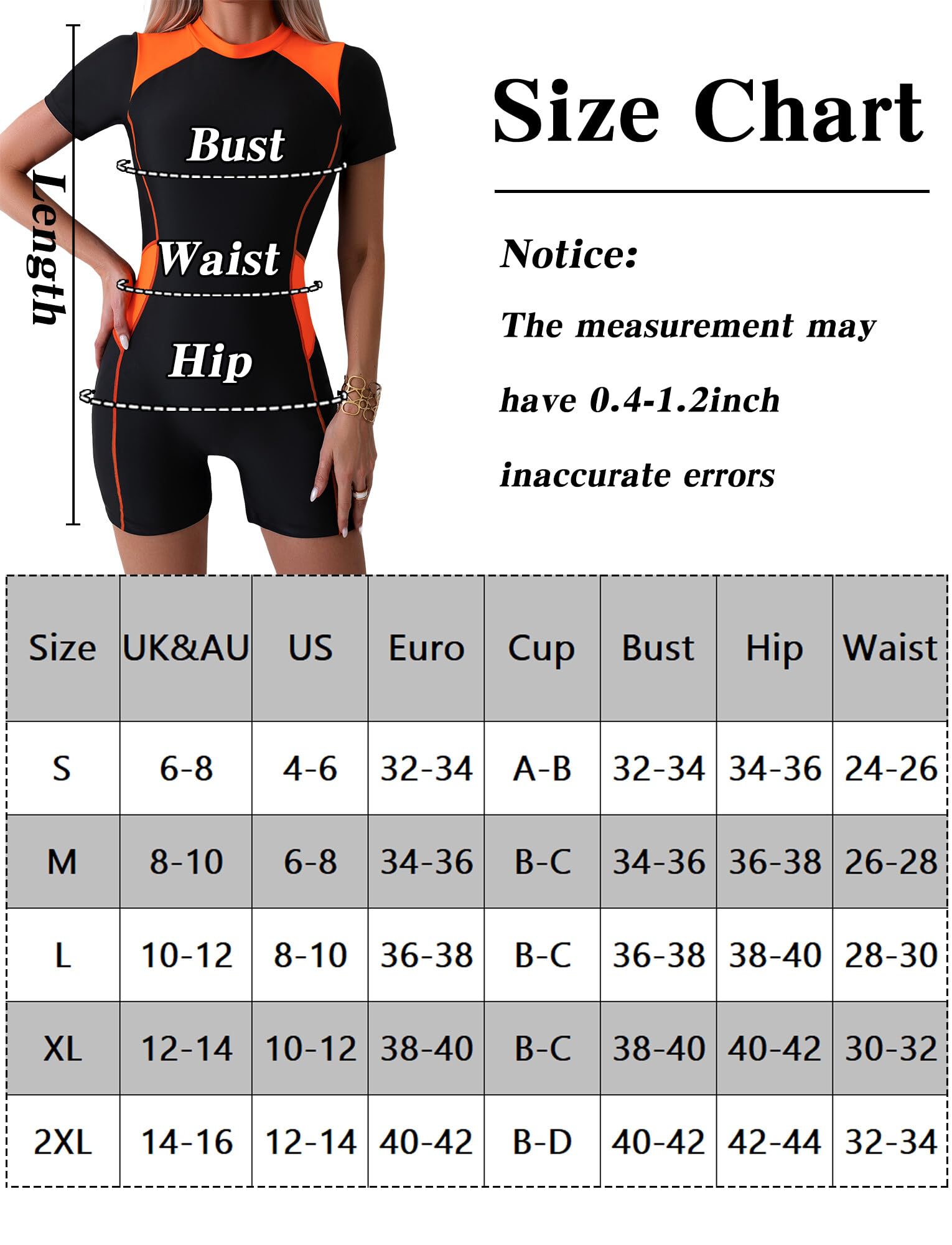 SEAUR Maillots de Surf Femme 1 Pièce UPF 50+ Rashguard Une pièce Demmes Maillot de Bain Femme Manche Longue/Courte Plage Combishort Anti-UV