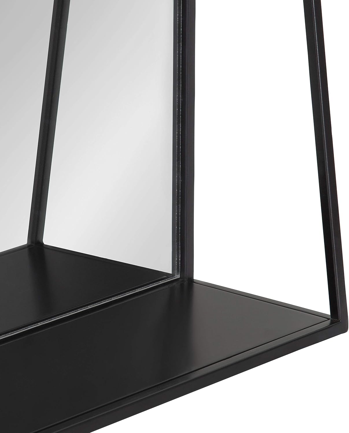 Flаѕh Dеаlѕ - 70% оƒƒ Kate and Laurel Lintz Modern Mirror with Storage Shelf, 18 x 24, Black Exсluѕіvе Kate and Laurel Lintz Modern Mirror with Storage Shelf, 18 x 24, Black
