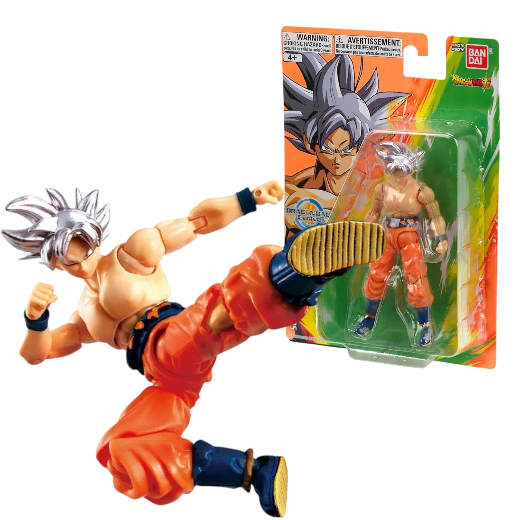 BANDAI Dragon Ball Evolve Ultra Instinct Goku Action Figure - 12.5cm Dragon Ball Super Anime Toy Collectible Action Figure - Anime Gifts for Fans
