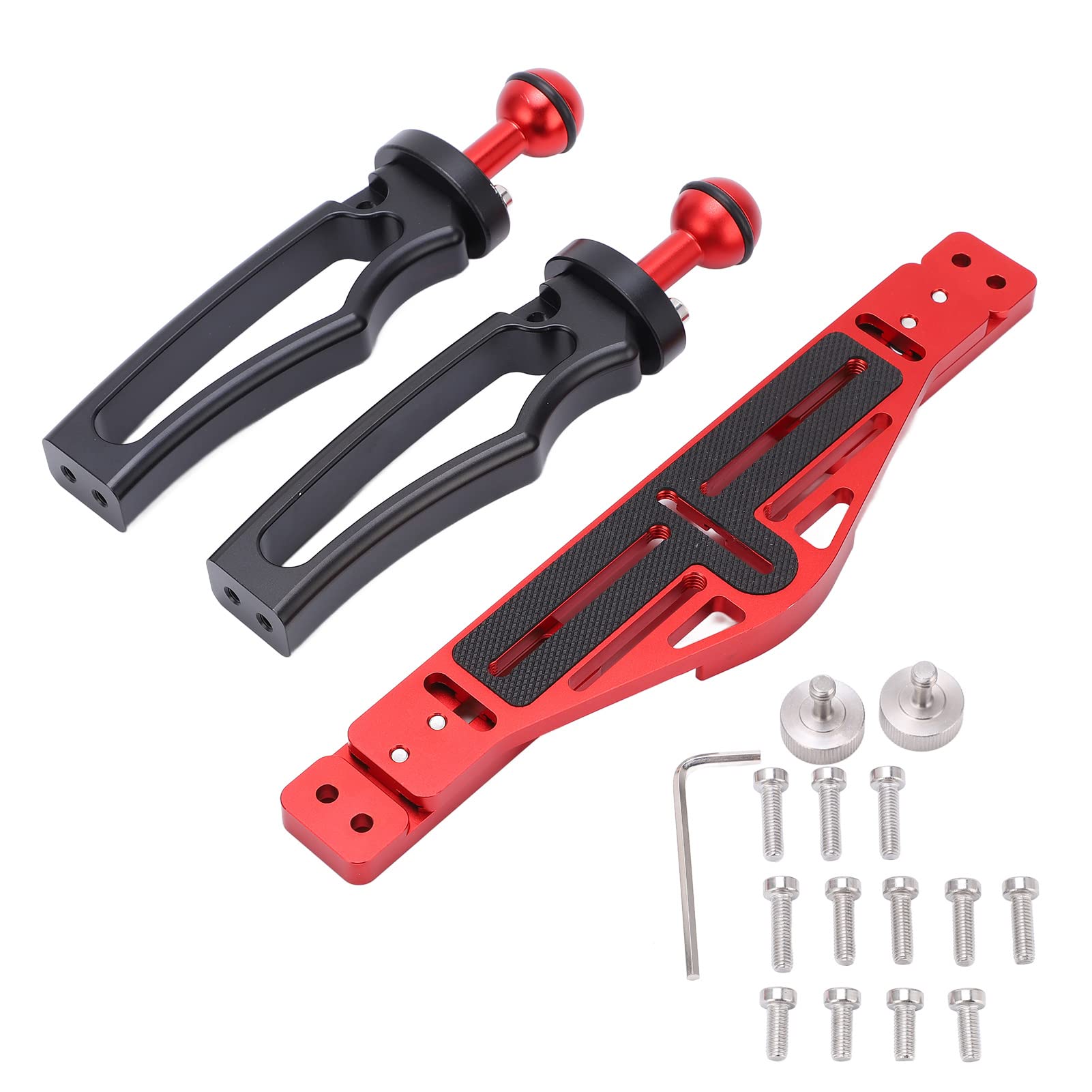 Dual Handle Tray Stabilizer, Rig Diving Underwater Camera Housing Case Tray Mount Stabilizer Tray Bracket for Snorkeling, Scuba Diving