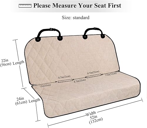 Miniatura 6 de Vivaglory - Fundas de asiento de automóvil para perro, con diseño sin falda, acolchado y duradero, 600 denier, Oxford, 4 capas protectores de coche