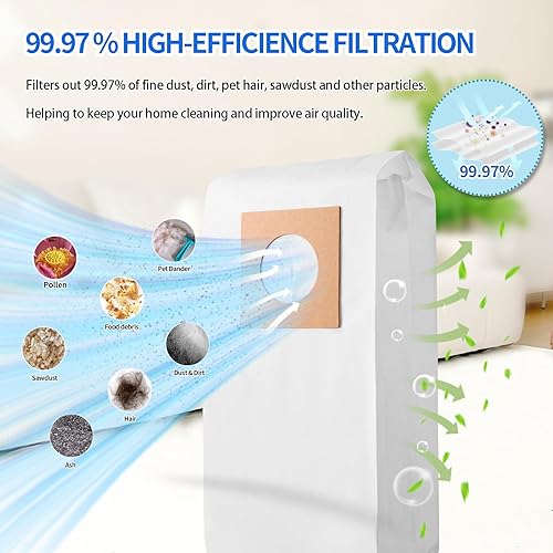Miniatura 3 de Paquete de 15 bolsas de repuesto para aspiradoras tipo Y para Hoover WindTunnel vertical estilo Y, Z, YZ bolsas de papel de repuesto para parte