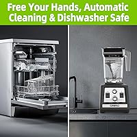 Vista 8 de OMMO Blender for Smoothies: 1800W Peak Blenders for Kitchen, 68oz BPA-Free Pitcher, Timer & Speed Control, 6 Stainless Steel Blades, Dishwasher Safe