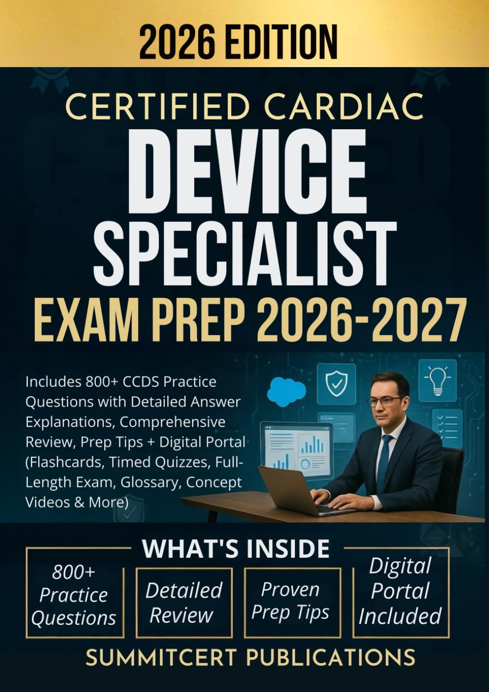 CERTIFIED CARDIAC DEVICE SPECIALIST EXAM PREP 2026-2027: Includes 800+ CCDS Practice Questions with Detailed Answer Explanations, Comprehensive ... Exam, Glossary, & More) (Medical exams)