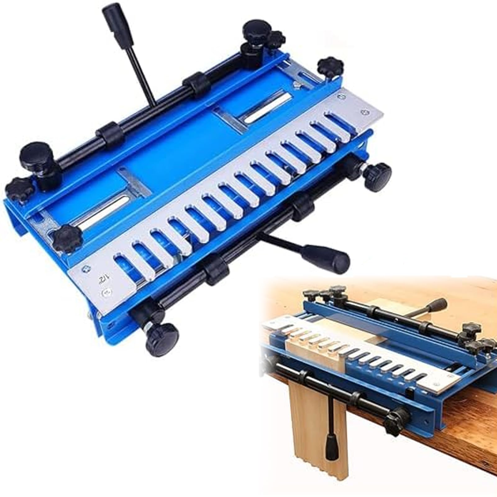 JXYQ Woodworking Tenoning Machine - 12-Inch Mortise Machine, Adjustable Loose Tenon Jig for Efficient Drawer and Cabinet Processing