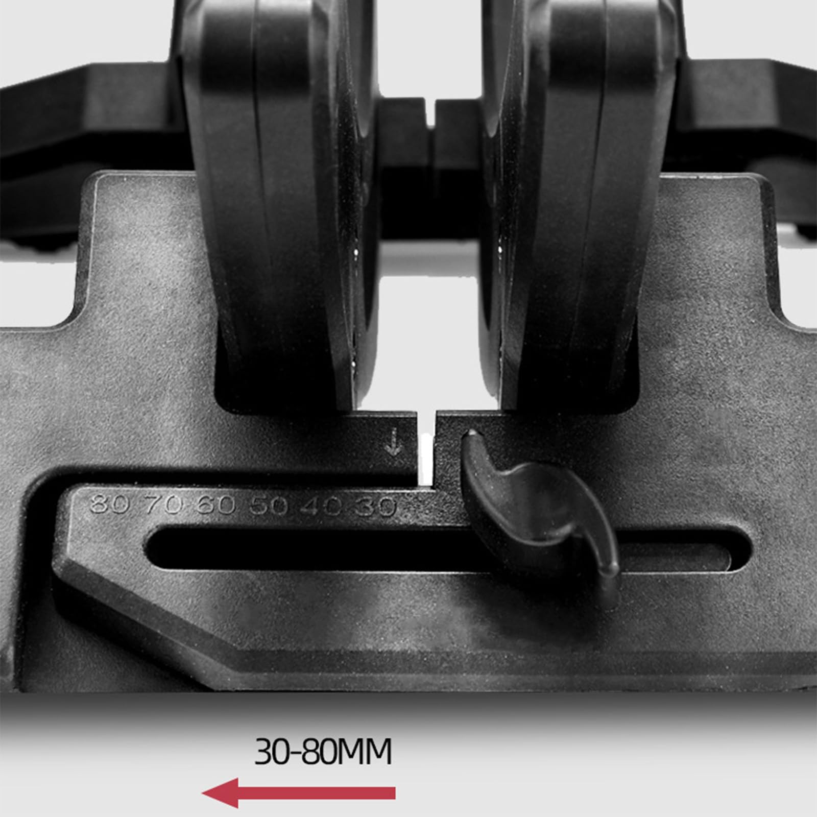 Cavalletto da pavimento per bicicletta, universale, regolabile, per tutti gli pneumatici da 26 – 80 mm di larghezza, per la conservazione di biciclette da corsa e MTB in interni (nero)