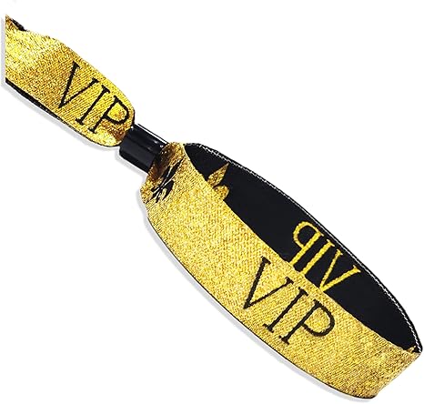 30 VIP Stoff Armbänder Goldrosa - Eintrittsbänder Für Partys, Konzerte & Festivals