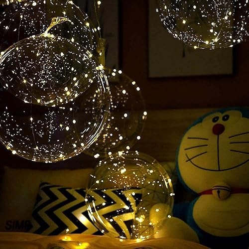 Globos LED iluminados, paquete de 18 pilas de globos de fiesta incluidas, tamaño inflado de 22 pulgadas, 3 modos de luces intermitentes, globo