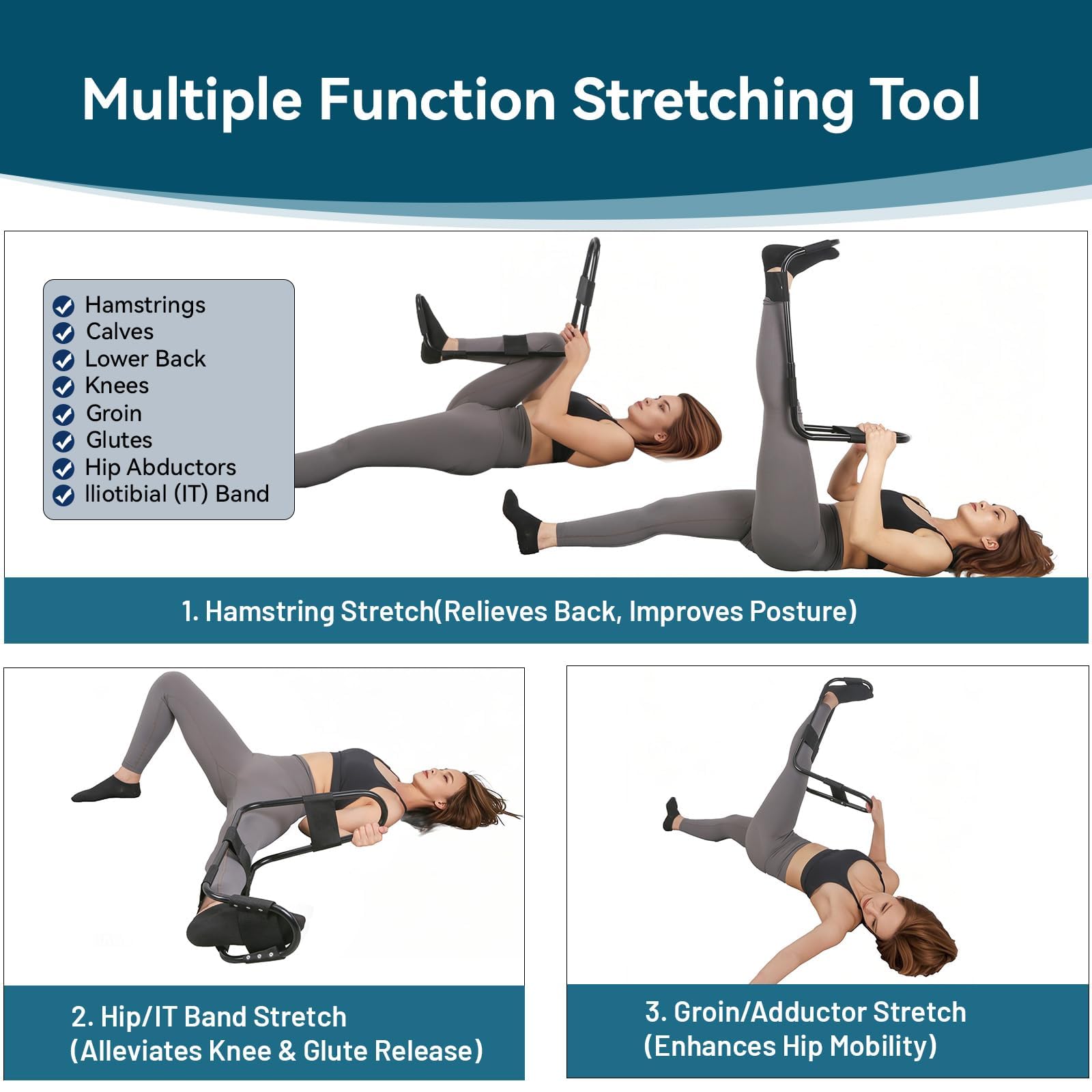 Hamstring Stretcher - Improve Flexibility & Mobility -4