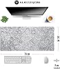 Klasse Pro - 6 Farklı Model Dikişli Kenar 70x30 cm Oyuncu Gaming Mouse Pad (White Map Lines)