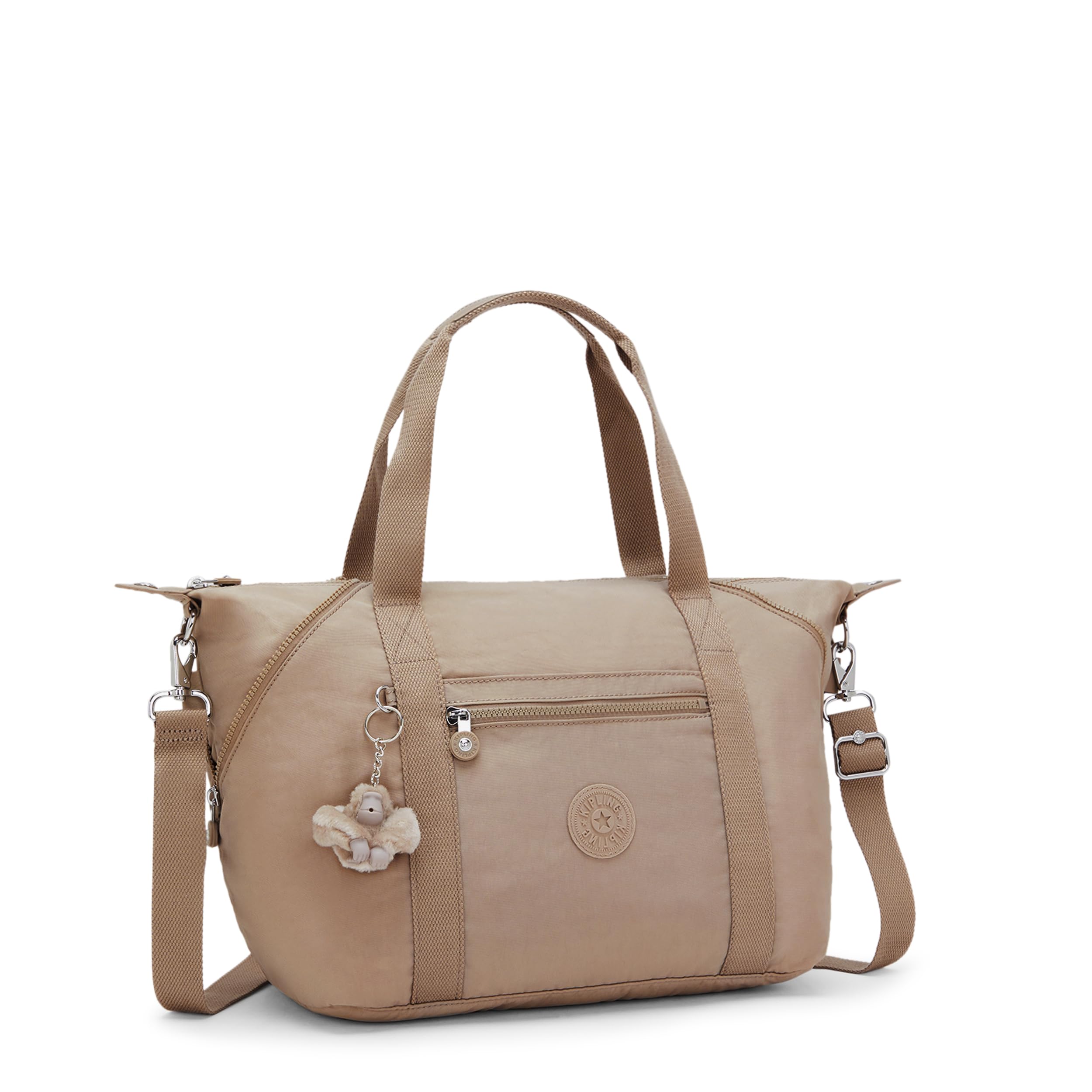Kipling Art Bolsa de mano grande y ligera con cierre de cremallera y correa ajustable