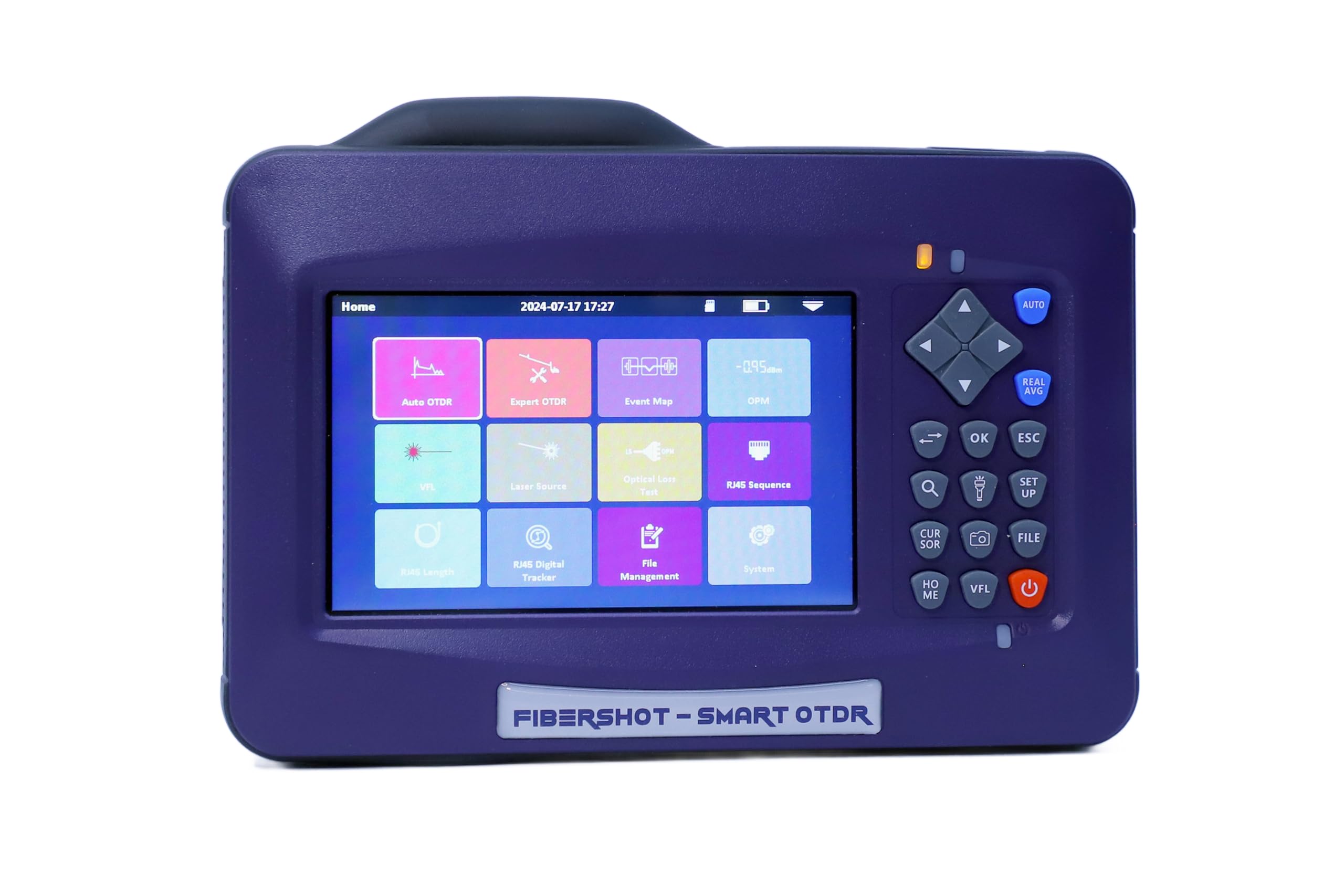 Fibershot Mini OTDR-D35 Test Wavelength 1310nm:35dB/1550nm:33dB, 5'' TFT Touch Screen Optical Network Tester Built in OPM/OLS / RJ45 / VFL/OTDR & LS, Event Map with SC/UPC Connector-image-20