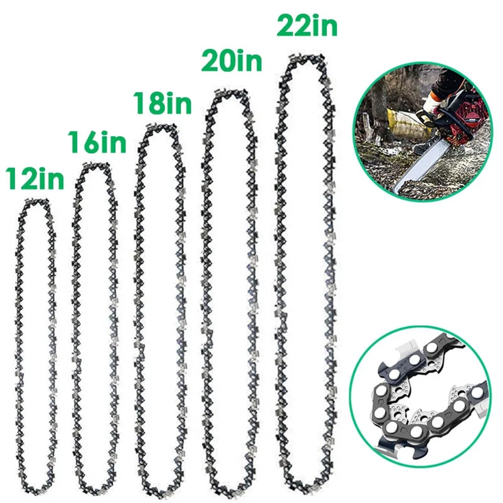 Accesorios para reparación de cadenas de sierra, Catena for motosega for motoseghe a benzina da 12-22 pollici(2pcs 22inch Chain)