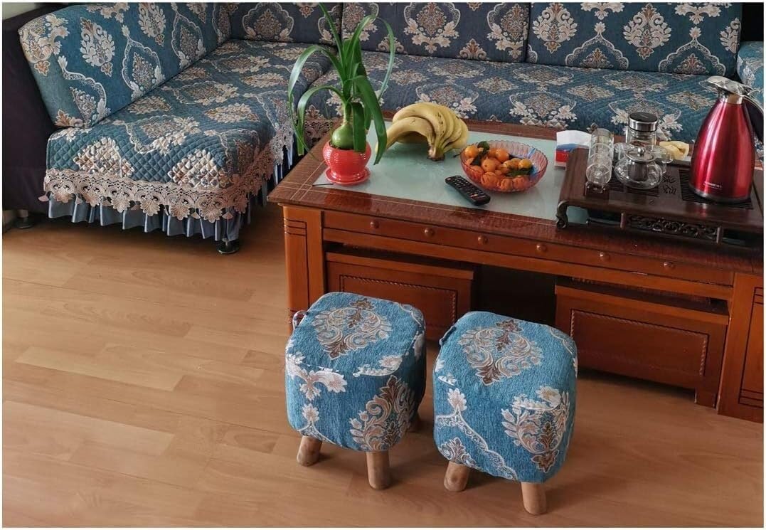 LNNW Tkaniny Tkanina aksamitna szenilowa Niebieski kwiatowy wzór 280x100cm tapicerska na sofę, pokrycie siedzenia krzesła dla sukienki, sztuki i rzemiosła, szycia