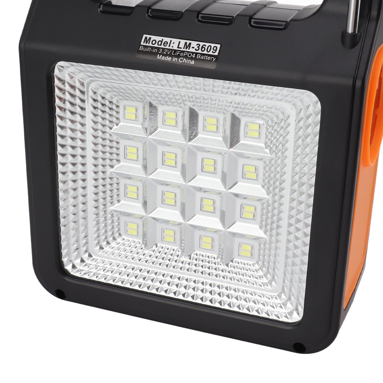 Banco de energía portátil, banco de energía solar, 6000 mAh, luz de panel de faros, 3 bombillas, mango portátil, generador solar para camping, viajes