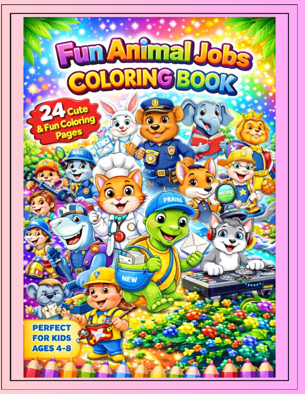 Fun Animal Jobs Coloring Book