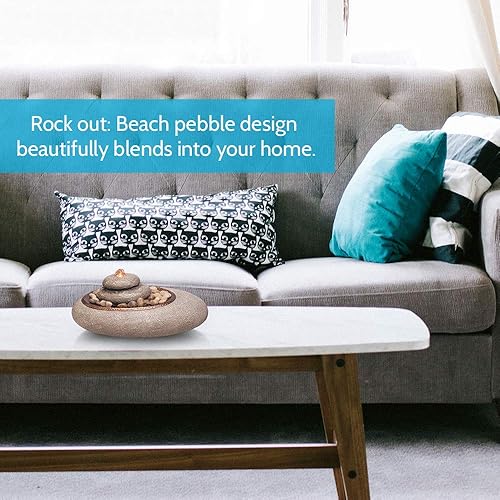 Miniatura 4 de Homedics Mirra Oceanside - Fuente de relajación - Decoración decorativa para el hogar, natural