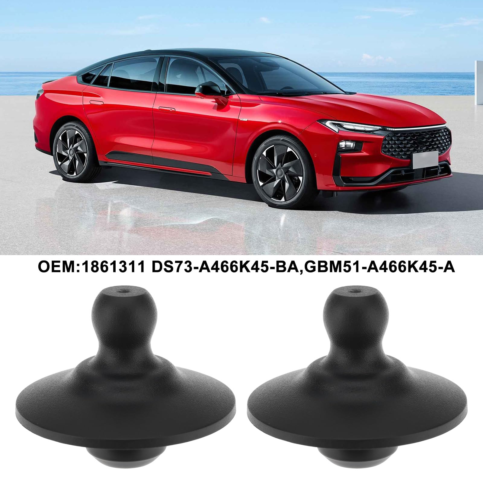 2 Perni Di Fissaggio In Nylon Per Auto 1861311 DS73-A466K45-BA Compatibile Con Ford Mondeo 2014-2024