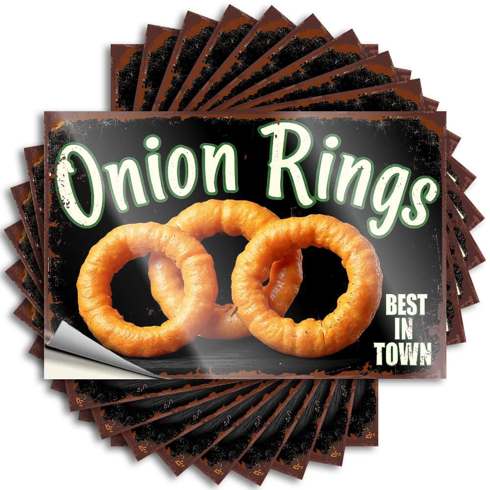Decal Birthday Custom Stickers, Tumbler Waterproof Onion Rings, Best in Town. for Hydro Flask | High Vinyl Decals for Student Holiday Gift(8X12CM)