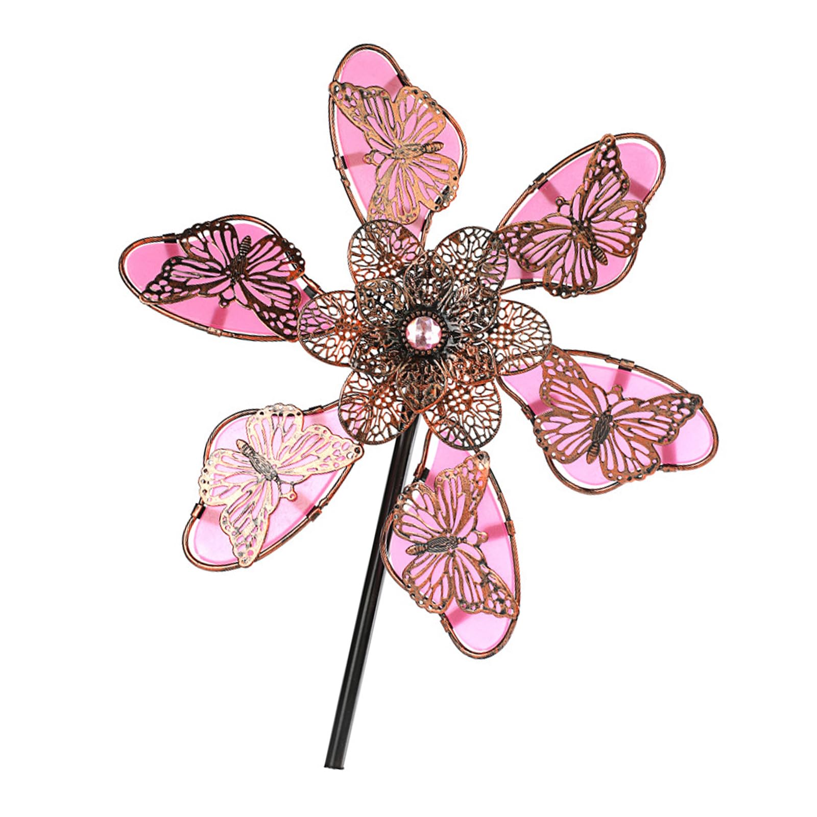Rust Resistant Winds Spinner Rotating Sculpture Outdoor Decoration Rotating Yard Art Ornaments Suitable for Lawns Colorful Iron Winds Spinner Art