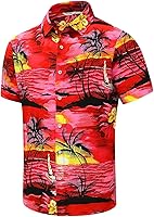 Vista 60 de SheLucki - Camisa hawaiana para hombre, unisex, de manga corta, con botones, para la playa y el verano, ropa casual estampada con sombra de palmas