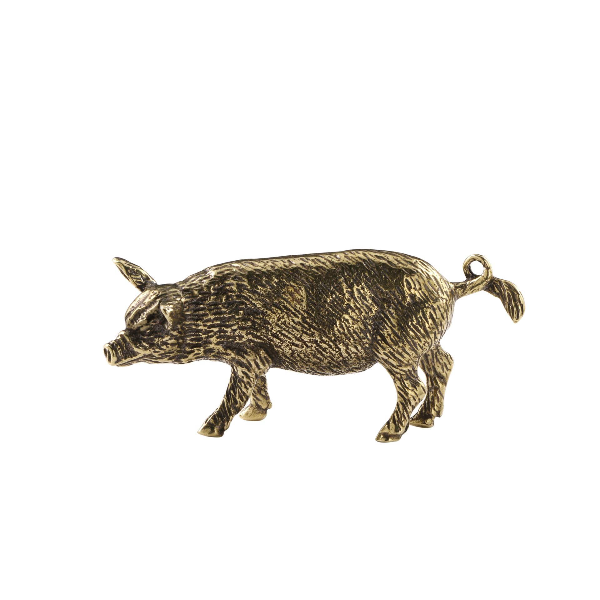 NGDFGR Brass Pig Model Boar Miniature Figurines,Bronze Interesting Zodiac Pig Statue Sculpture Desktop Ornament Home Bonsai Landscaping Sand Table Car Decor Accessories Study Pa
