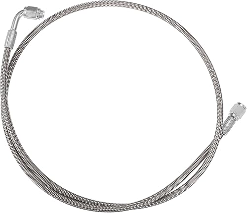 Miniatura 29 de AN3 - Línea de alimentación de aceite turbo de acero trenzado de 90 grados a extremo de manguera recta, turbocompresor remoto de 42 pulgadas, línea