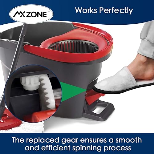 Miniatura 53 de Cabezal de repuesto para fregona O Ceda Spinning EasyWring Rinse Clean Mop Recambio, repuesto de cabezal de fregona para 2 depósitos de fregona