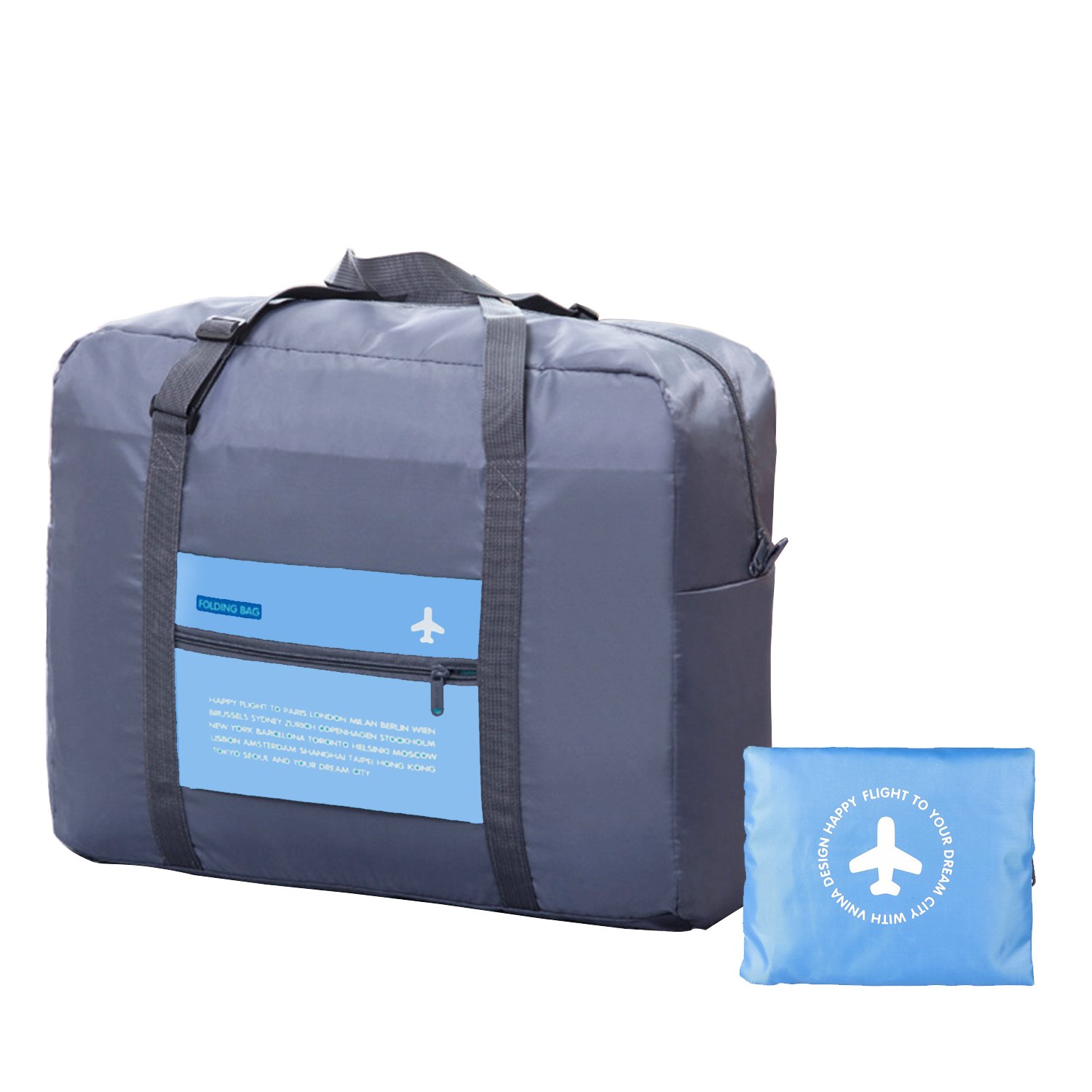 Foldable Travel Duffel Bag 32L Waterproof Lightweight Sport Gym Luggage Bag for Men Women (blue) ¡­