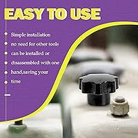 Vista 4 de 4 tuercas de rosca hembra M10 de 1.969 in de diámetro de la cabeza, rosca moleteada de plástico que sujeta el mango de la perilla de estrella