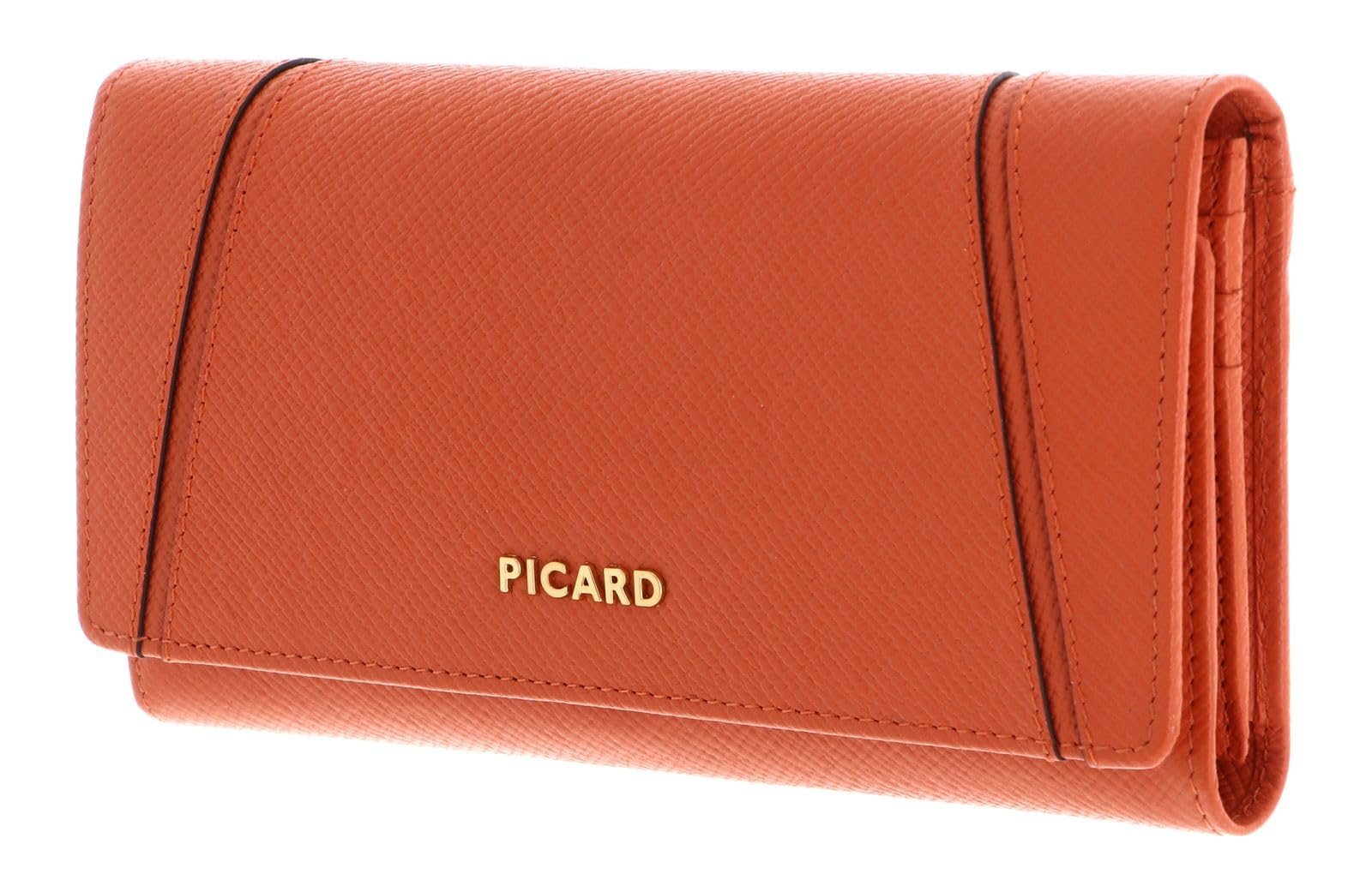 Porte-monnaie Picard Chic Way petit portefeuille orange à rabat