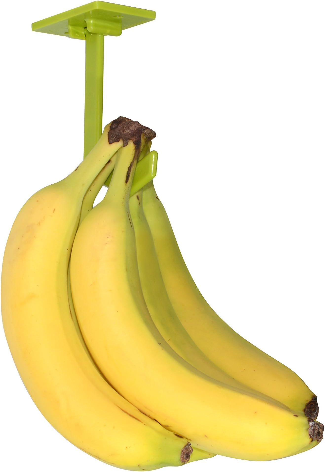 Banana Hanger – Under Cabinet Hook for Bananas or Lightweight Kitchen Items. Hook Folds-up When Not in Use. Self-Adhesive and Pre-drilled Holes (Screws Provided) Keep Bananas Fresh.(Avocado Green)