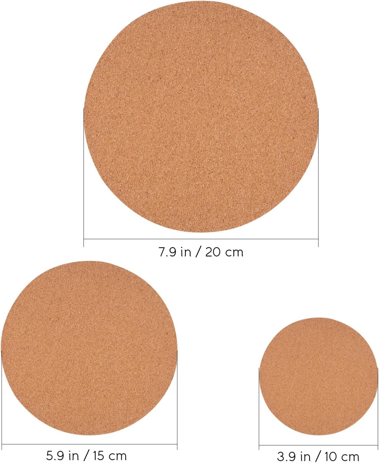 Yardwe 9pcs Cork Coasters Plant Coasters with Non-Slip Design for Indoor Plants DIY Crafts and Home Decor