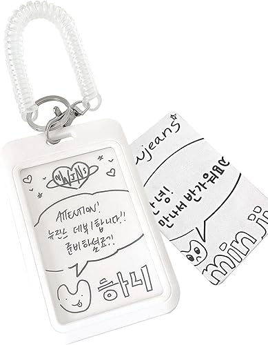 Llavero acrílico para tarjetas fotográficas, soporte para tarjetas de identificación de 3 pulgadas, tarjeta de autobús, cuentas de colores, colgante