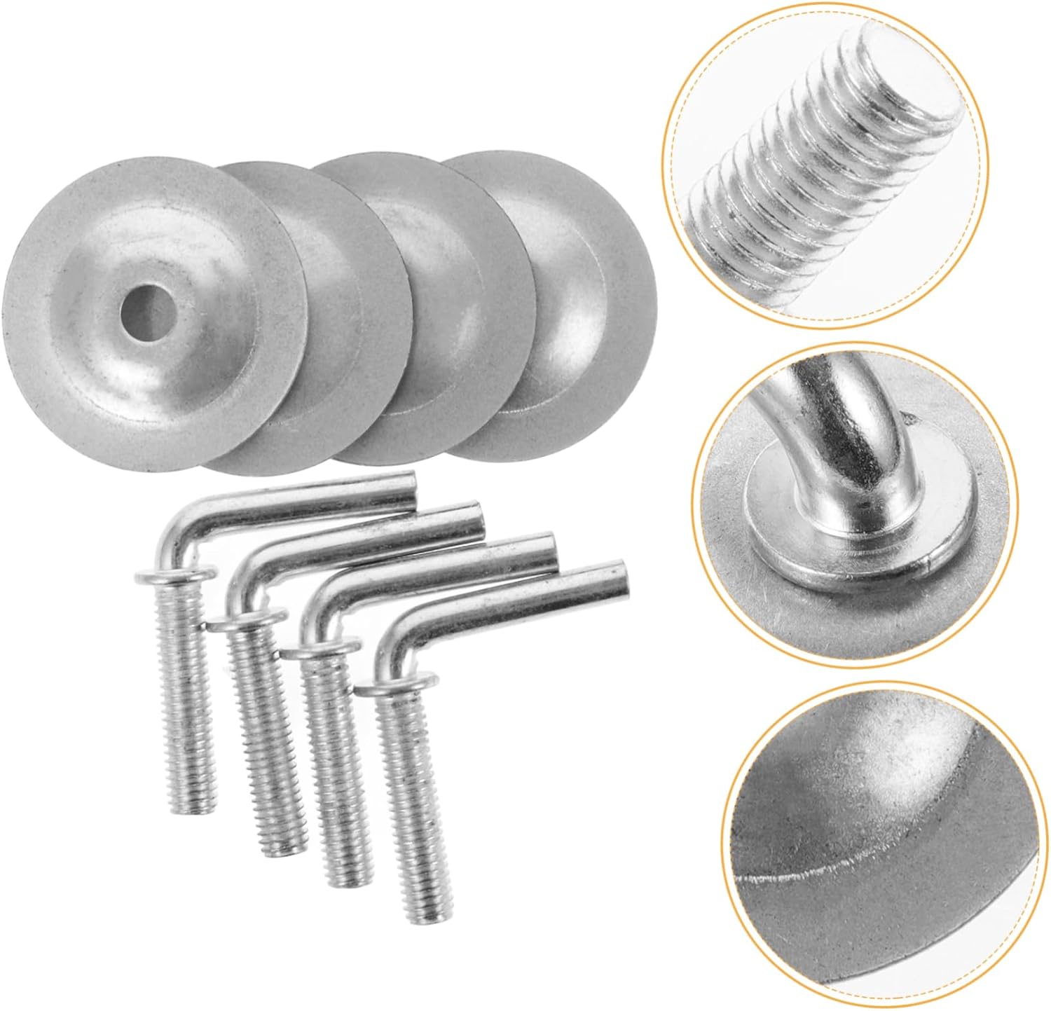GLEAVI 12pcs Pedestal Fan Base Screw Easy to Install Electric Fan Chassis Screws Stable Iron Support for Daily Use