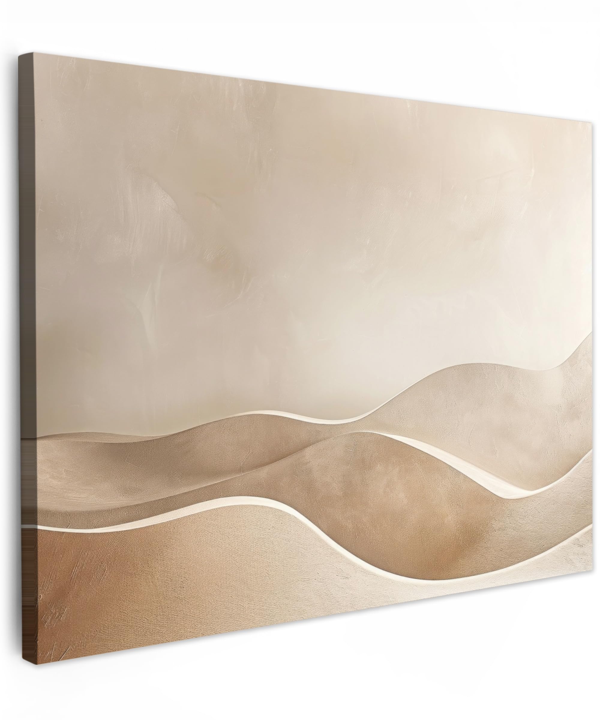 MuchoWow© Canvas Wall Art 31"x24" / 80x60 cm Decor Prints for Living Room Decorative Canvases Hall Artwork Beige - Hills - Pattern