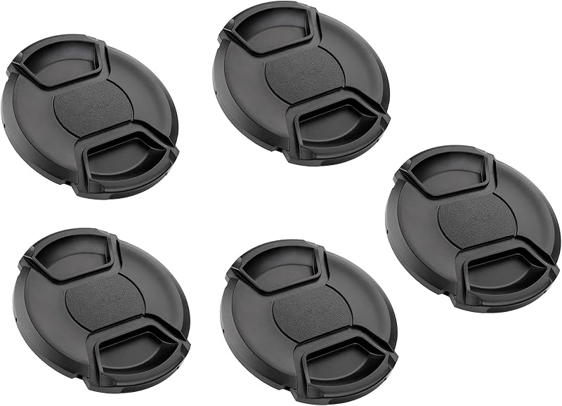 (Paquete de 5 uds) Filtro de lente frontal de 58MM tapa de pellizco, tapa de lente de 58mm, cubierta protectora de 58mm para lente de cámara DSLR SLR