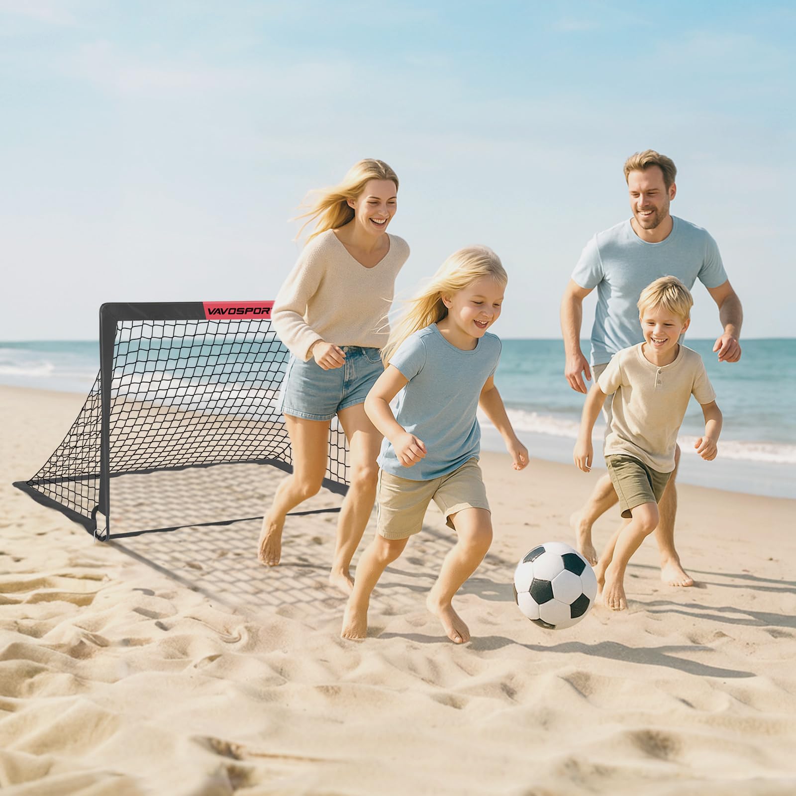 VAVOSPORT Kids Soccer Goals for Backyard Set of 2,Soccer Training Equipment view 8