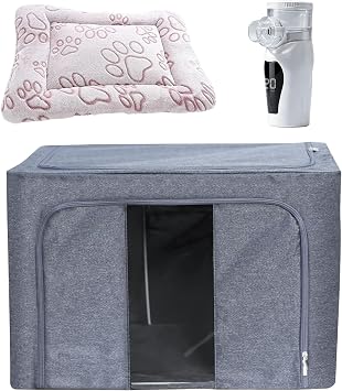 REDDOUDOU Pet Oxygen Chamber, Small Pet Incubator, Animal Humidifier Box, Pets Delivery with Padded Cotton, Cats Nest, Pets Humidifier Accessories for Dogs, Cats, Puppies, Kittens100L