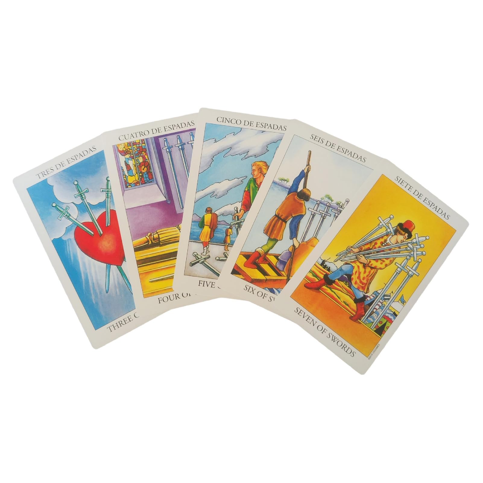 ANUFER 78Pcs/Set Tarot Cards Deck Board Future Telling Divination Game English Edition Spanish Radiant Wait Rider SN07408 - Image 3