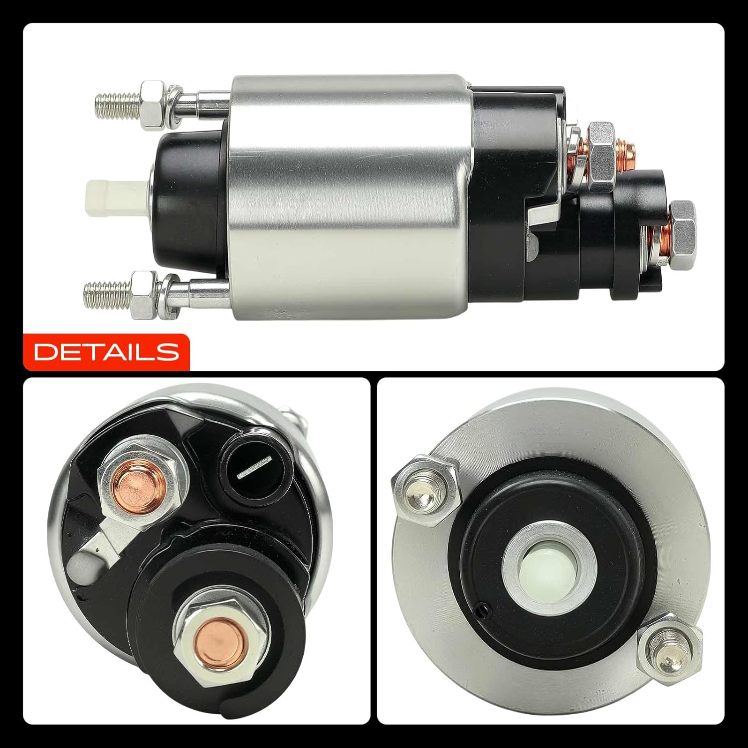 A-Premium Starter Solenoid Compatible with Honda Models - CR-V CRV 1997-2001, S2000 2000-2009 - 12V