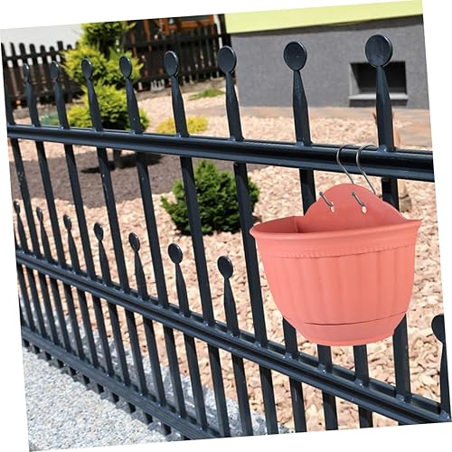 Miniatura 3 de OFFSCH Maceta semicírculo colgante de pared para mujer maceta interior interior maceta interior macetas de pared ventana colgante suculenta maceta