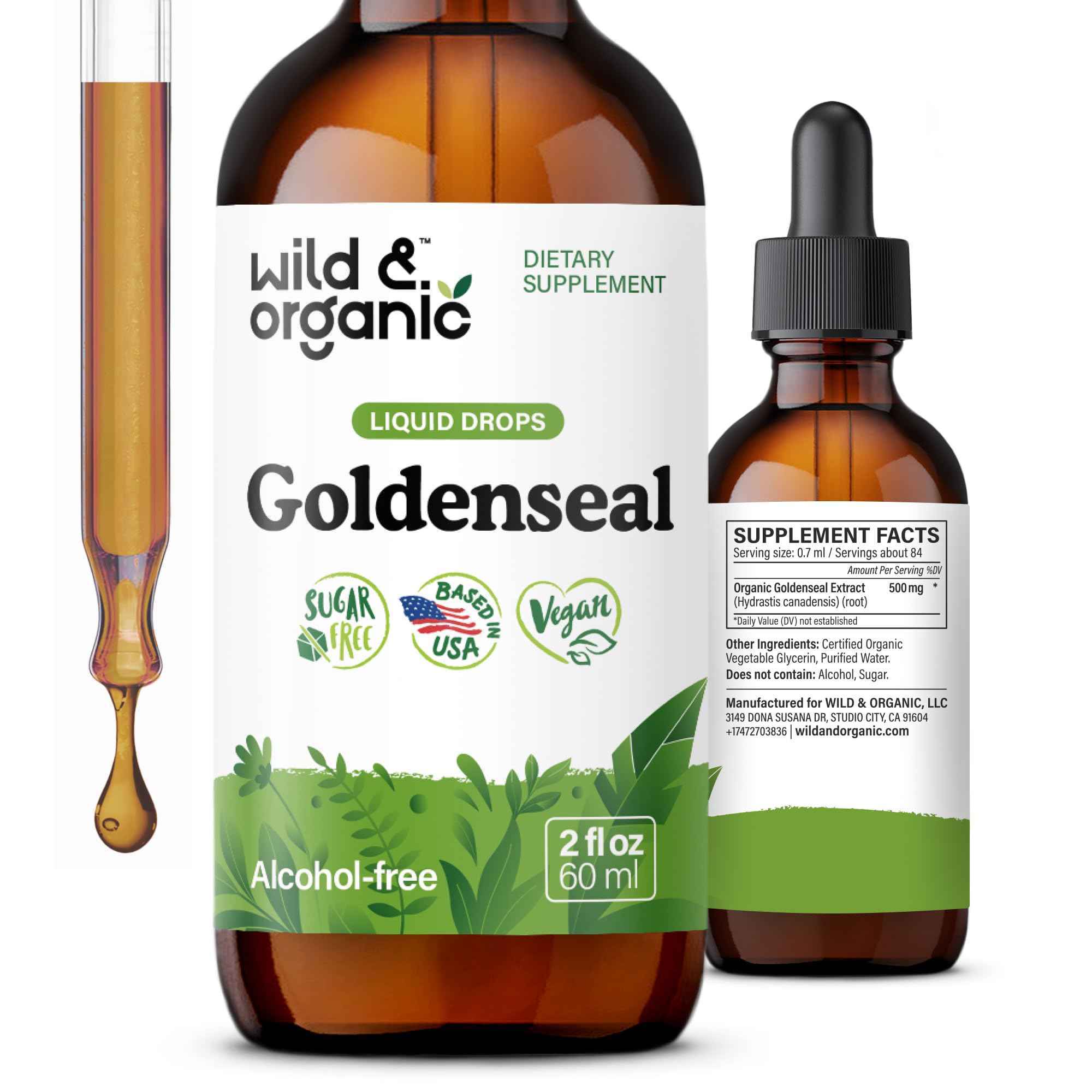 Wild and Organic Goldenseal Root Tincture